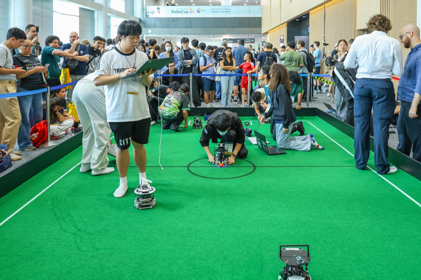 RoboCupJunior teams at RoboCup 2026 — the students who are the real pipeline to 2050.