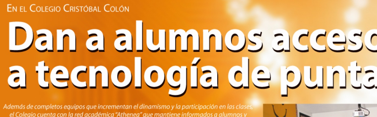 Cobertura de prensa, 2009: el programa de tecnología y robótica del Colegio Cristóbal Colón, donde impartí clases de física y robótica.